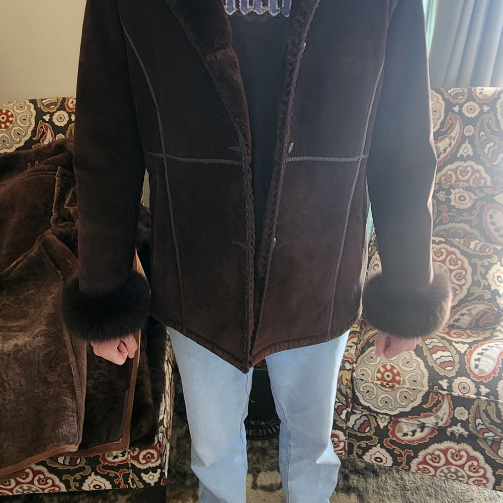 Women's Brown Shearling Coat